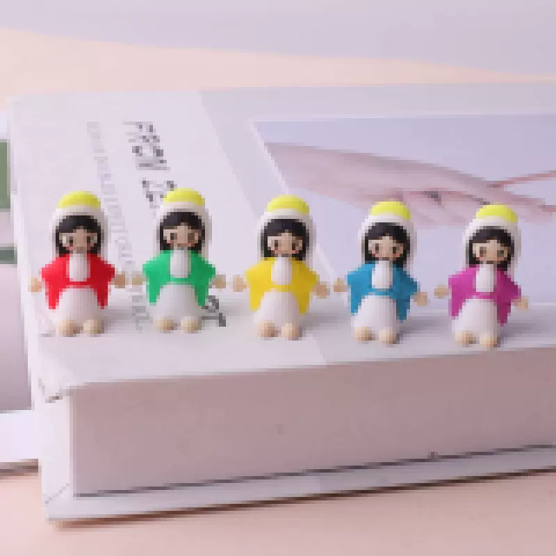 跨境新款复活节玛利亚pvc小人可爱装饰摆件源头工厂可爱卡通节日