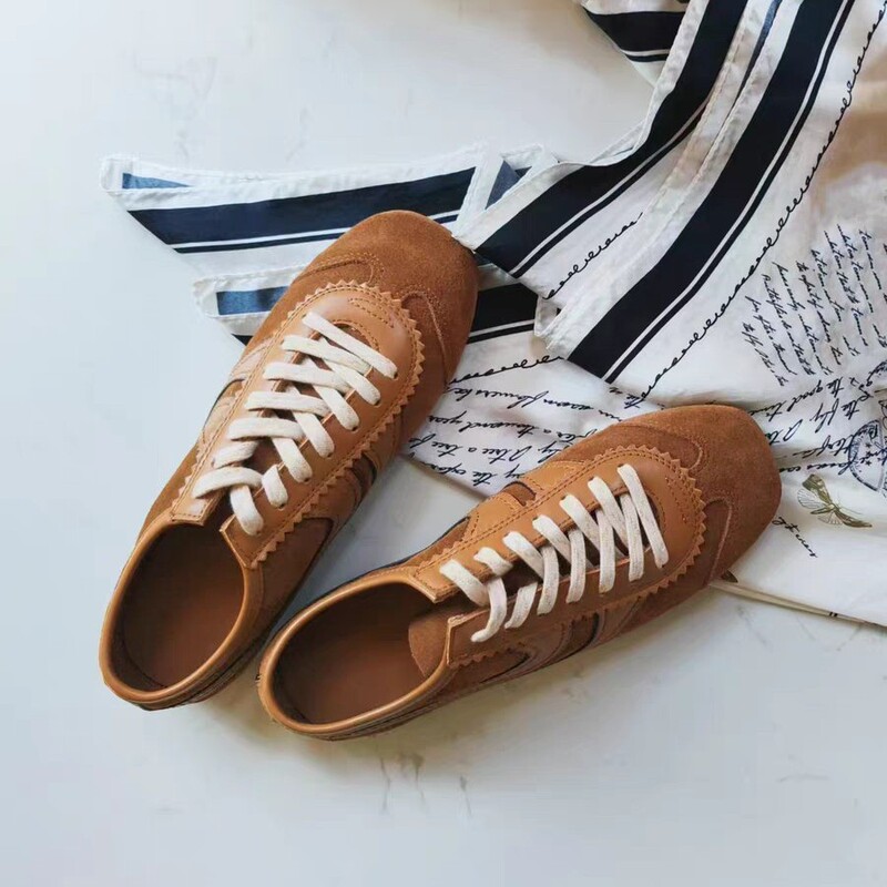 Guangzhou Top-End Custom Retro German Training Shoes, Brown Casual Sneakers for Women, Comfortable and Stress-Free Walking Shoes for Couples Guangzhou Top-End Custom Retro German Training Shoes, Brown Casual Sneakers for Women, Comfortable and Stress-Free Walking Shoes for Couples