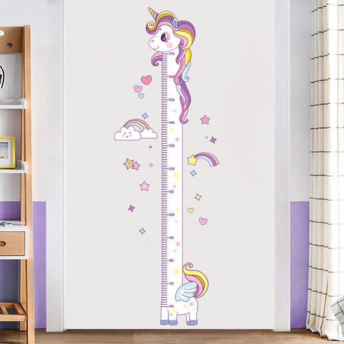 Lvkang CH57042 Starlight Unicorn Height Sticker Cartoon Children's Room Measurement Height Sticker Bedroom Decoration Sticker