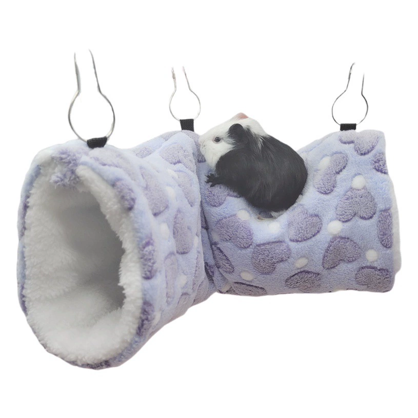 Хомяк Теплый проход Цветочная ветка Мышь Мед Леграт Голландские свиньи Морские свинки Супер Мягкое плюшевое туннельное гнездо Гамак для маленьких домашних животных