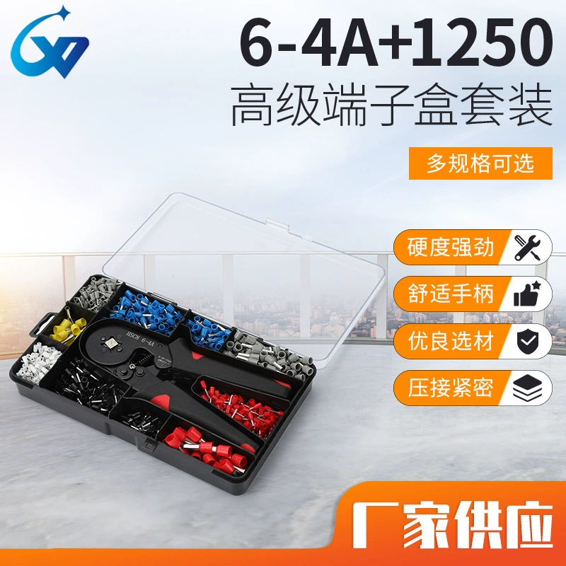 6-4A 1250 премиум-класса комплект клеммных клеммных коробок комплект предварительно изолированных клеммных клеммных клеммных коробок европейского типа игольчатый колос медь