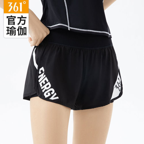 361 sports shorts for women to wear outside, abdominal control three-point sports pants, summer thin yoga anti-exposure fitness shorts for women