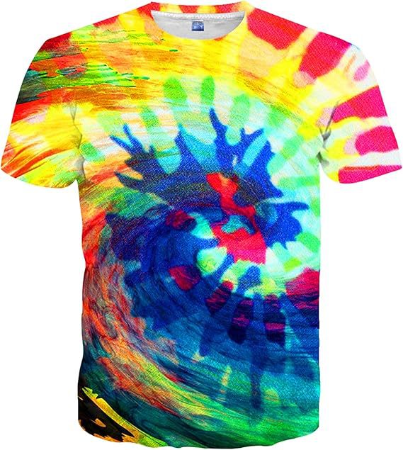 Venta caliente transfronteriza europea y americana impresión digital 3D para hombres, personalidad de la calle de verano, camiseta suelta de manga corta con cuello redondo transpirable