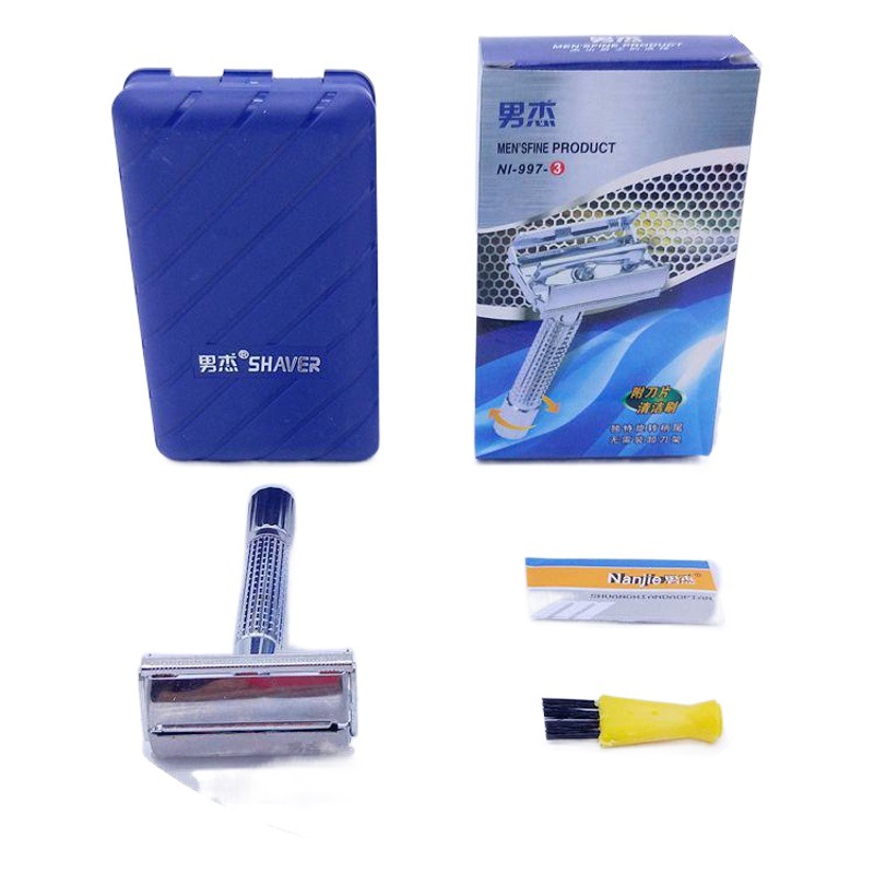 Supply of 997-3 Classic Old-Fashioned Razor Boxed Metal Razor Holder Manual Rotary Razor in Stock