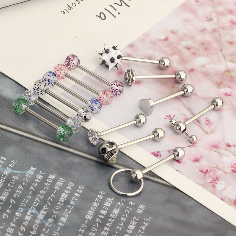 Labret piercing jewelry detail image