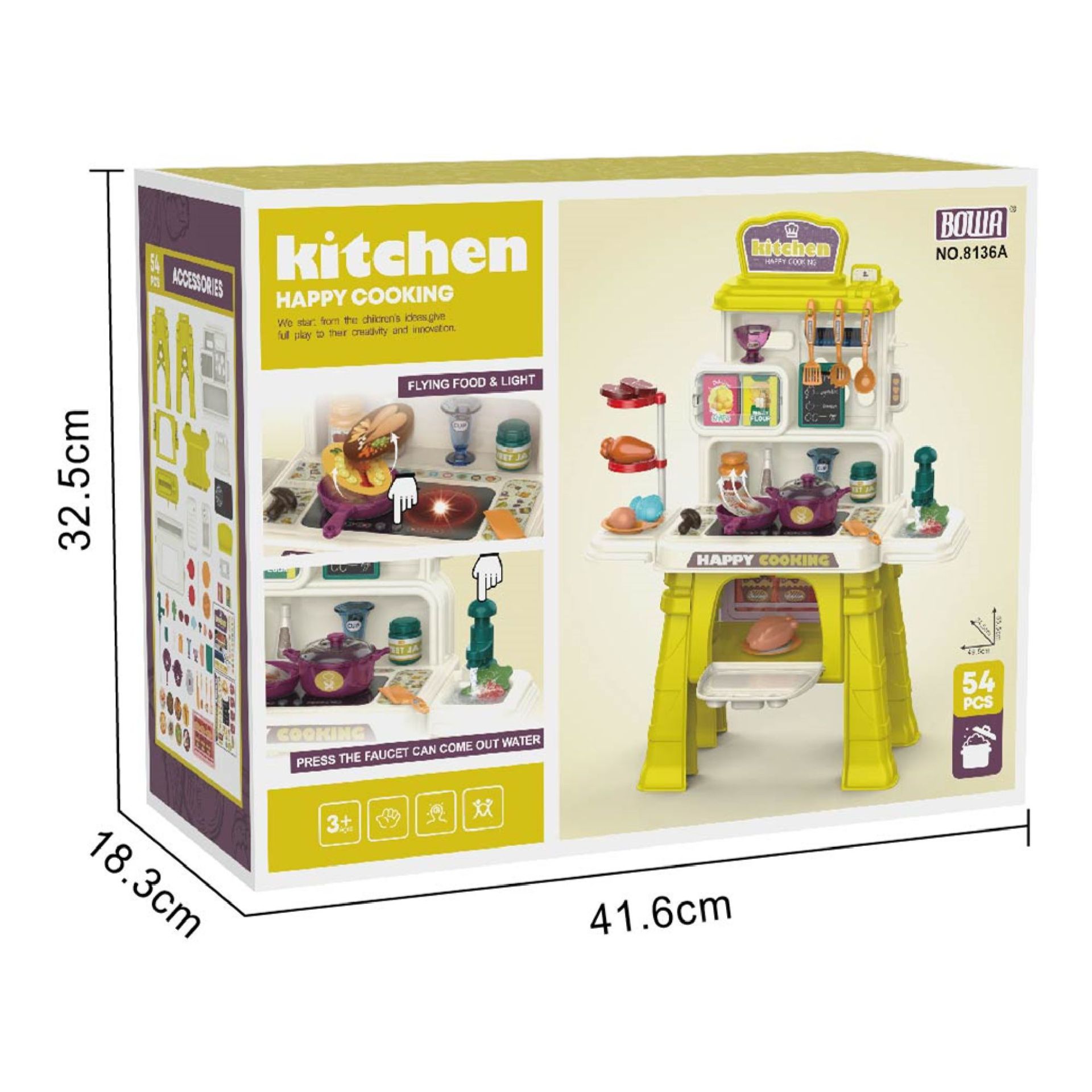 Simulación de sonido y luz transfronterizos para niños mesa de cocina conjunto de mesa de cocina simulación de cocina mesa de mesa de juguetes