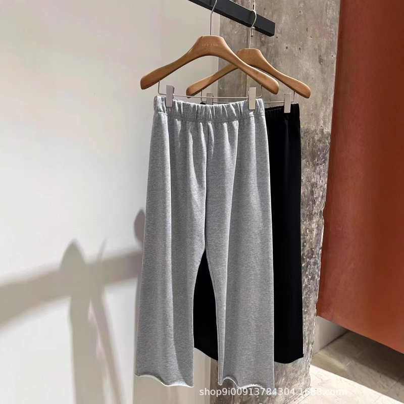 Good to wear well foreign style free small pants comfortable walking pants casual sports curled cropped arc pants