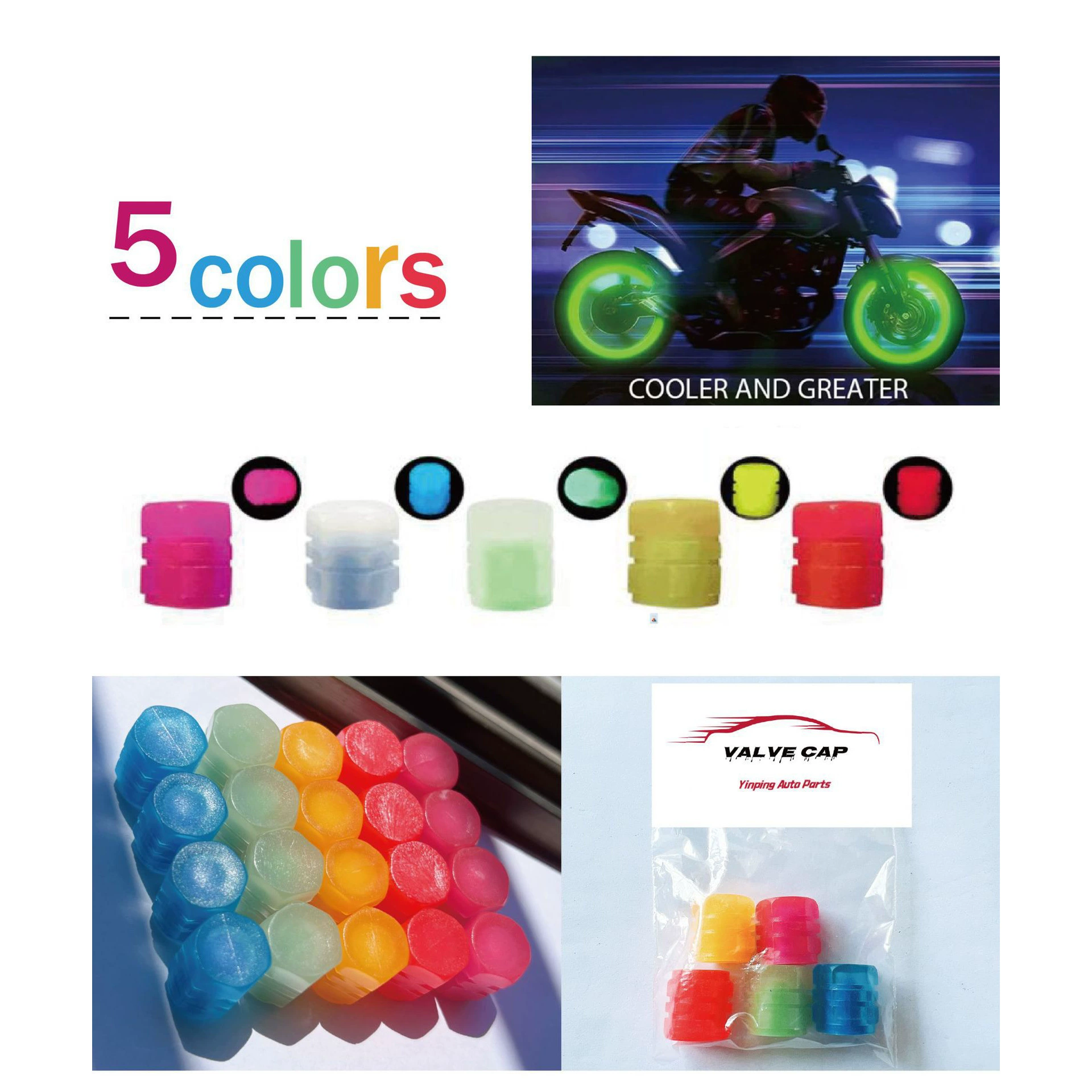 Светящаяся шина крышка воздушного сопла автомобиля крышка клапана мотоцикл электрический автомобиль вакуумная шина воздушная Форсунка светящаяся крышка сердечника клапана