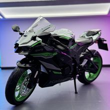 嘉业车模1比9川崎ZX-10R合金摩托车音效模型摆件声光儿童玩具代发