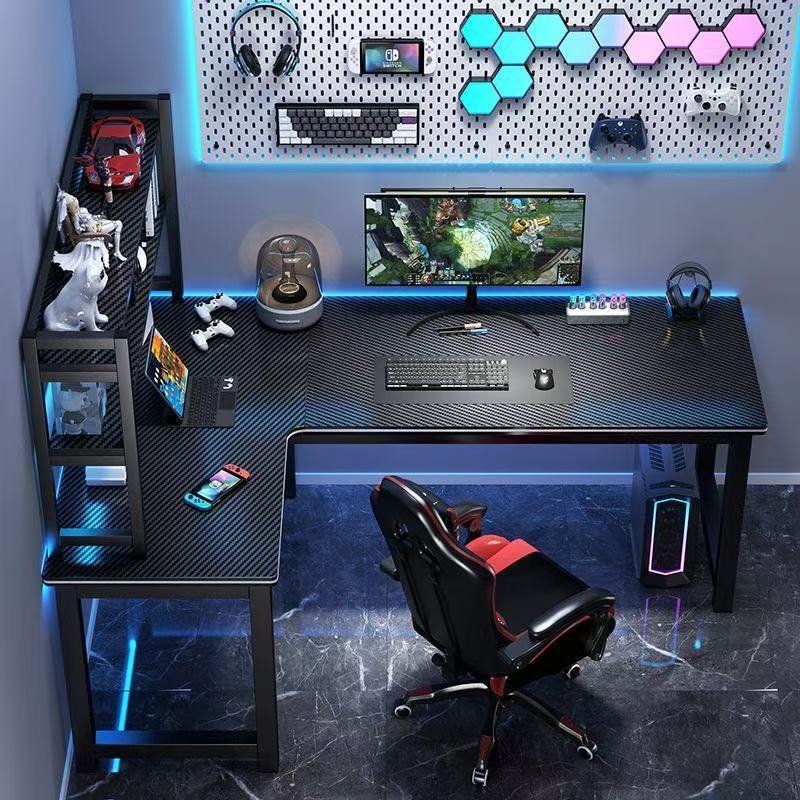 Corner gaming table, corner wall-mounted computer desk, desktop double gaming table, study desk, office desk and chair Corner gaming table, corner wall-mounted computer desk, desktop double gaming table, study desk, office desk and chair