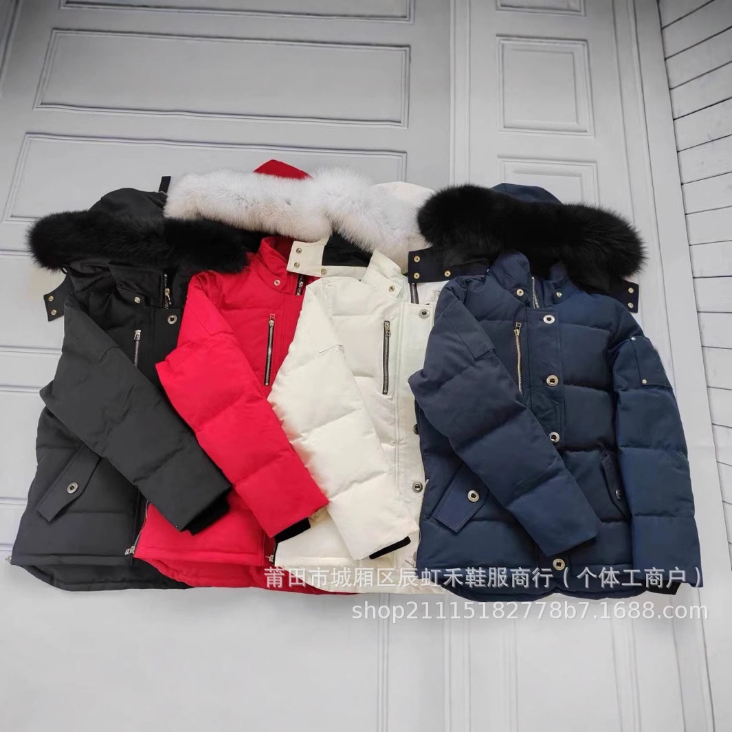 Mosse 05/06 Scissors Down Jacket Hooded Fox Fur Collar 3q