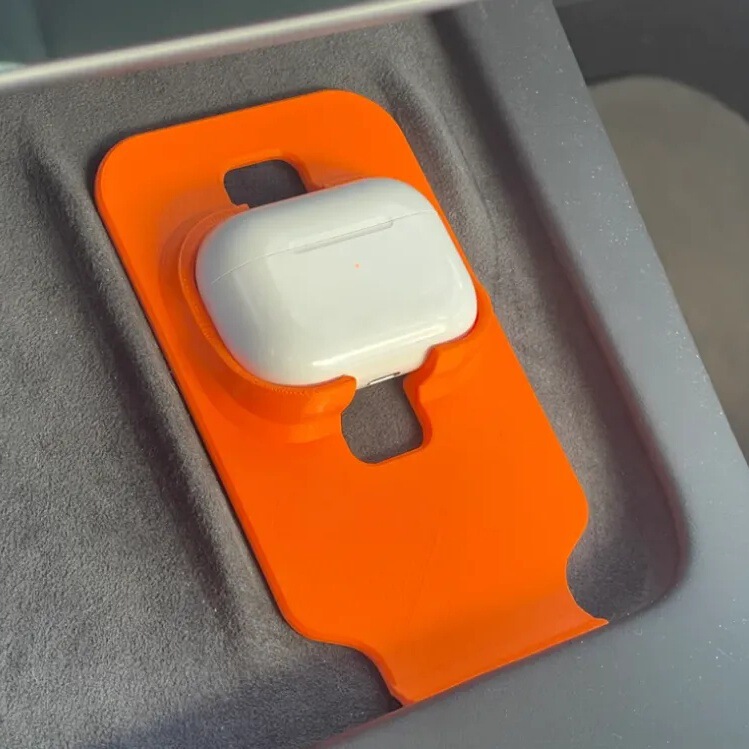 Cross-Border New Product Tesla Wireless Charging Stand AirPods Pro Central Console Headphone Box Stand