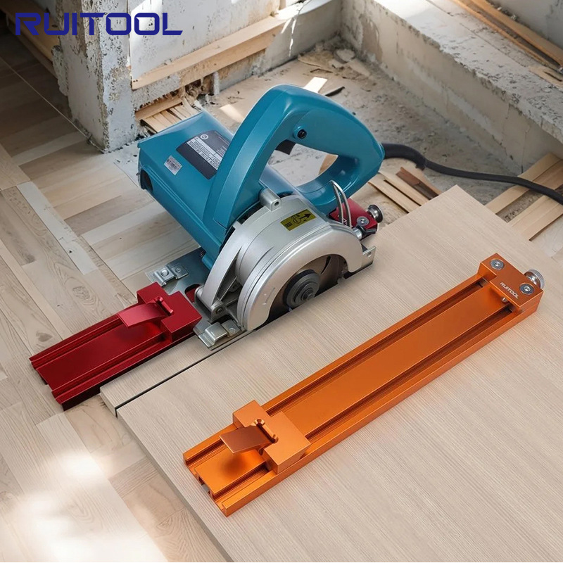 Aluminum Alloy Cutting Machine Portable Base Guide Rail Woodworking Panel Cutting Modified Ruler Woodworking Positioning Fixture