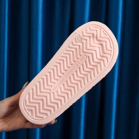 New Thickened EVA Slippers Couple Slip-on Feeling Thick Slippers Women's Home Bathroom Non-Slip Bathing Slippers