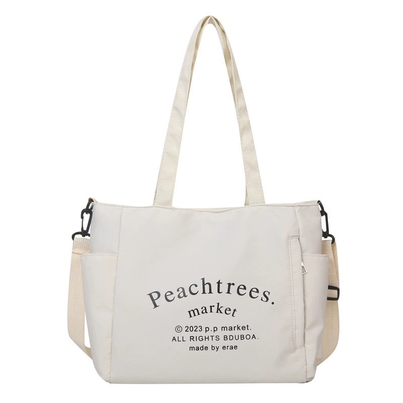 Fashionable retro one-shoulder city bag with increased thickness, available in black, white, and dark khaki