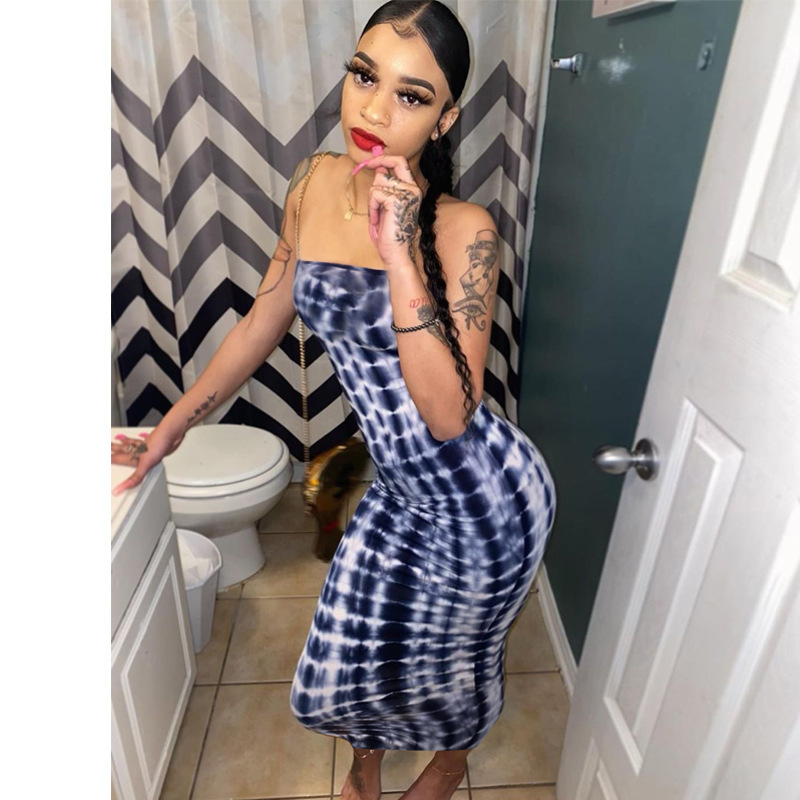 Women's Regular Dress Sexy Strapless Printing Sleeveless Printing Color Block Maxi Long Dress Daily Street display picture 30