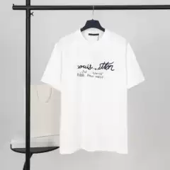 Lv-style T-Shirt 2025 Summer New Letter Print Embroidery Casual Loose Unisex Short Sleeve