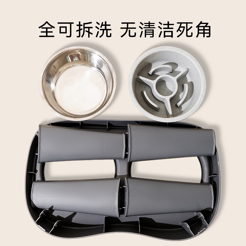 Tazón doble elevado plegable clásico para perros de comercio exterior transfronterizo Tazón para perros medianos y grandes Tazón para perros Golden Retriever Tazón de alimentación para mascotas