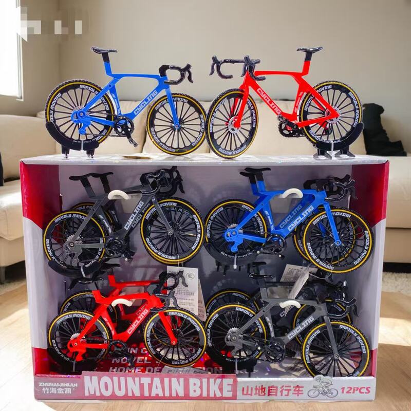 Creative Bicycle Model Off-Road Road Bike Boy Toy Simulation Gift Mountain Bike Ornament Prize Wholesale