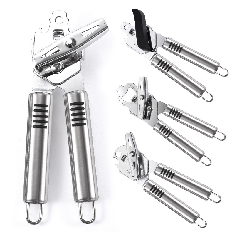 Cross-border Amazon stainless steel can opener manual powerful can opener three-in-one multi-function bottle opener