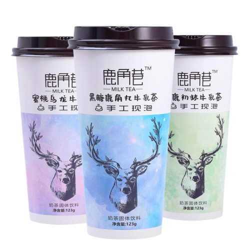 Lùjiǎoxiàng Hong Kong-style Milk Tea Solid Beverage Peach Oolong Tea 123g Hand-poured Milk Tea Full Carton
