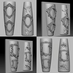 新款爆款欧式美甲高透浮雕模具雕花立体硅胶装饰DIY指甲饰品