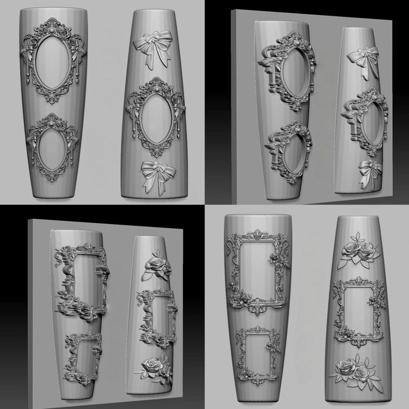 新款爆款欧式美甲高透浮雕模具雕花立体硅胶装饰DIY指甲饰品|undefined