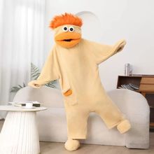 卡通大嘴怪连体睡衣女冬季加厚保暖珊瑚绒情侣家居服搞怪学生睡袍