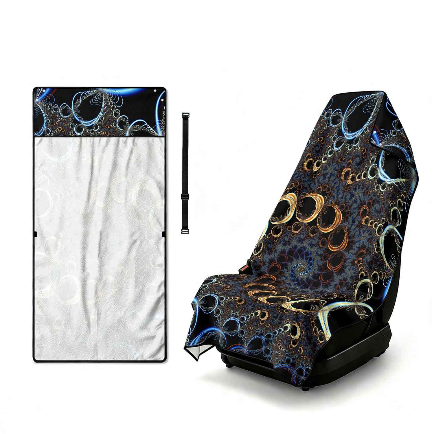 Geometric Bath Towel Car Seat Cover 2-in-1 Microfiber Outdoor Beach Car Dual-Use Universal Seat Cushion
