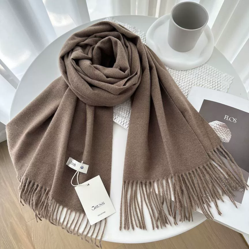 Demi‑season warm cashmere scarf, universal cloak wrap, 200 cm, 250 g, many colors