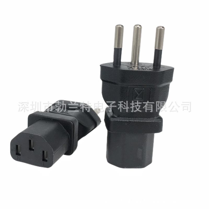 瑞士标转C13转换头法式16A 250V电源插座瑞士插头适用于德国韩国