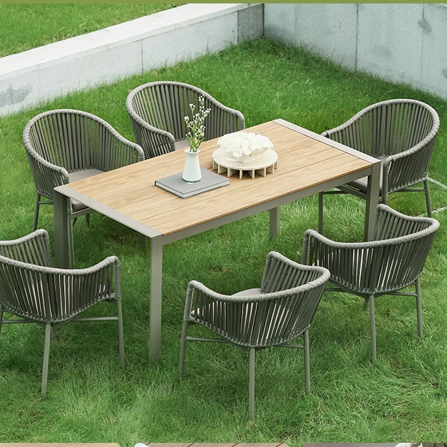Mesa rectangular + 6 sillas