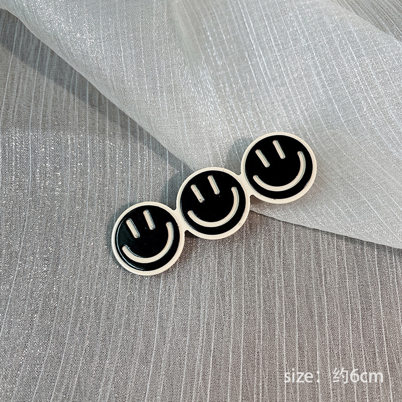 Tablero de Damas blanco y negro Plaid horquilla hembra ins Corea del Sur clip de pico de pato Mori clip sin costuras flequillo lateral clip accesorios para el cabello