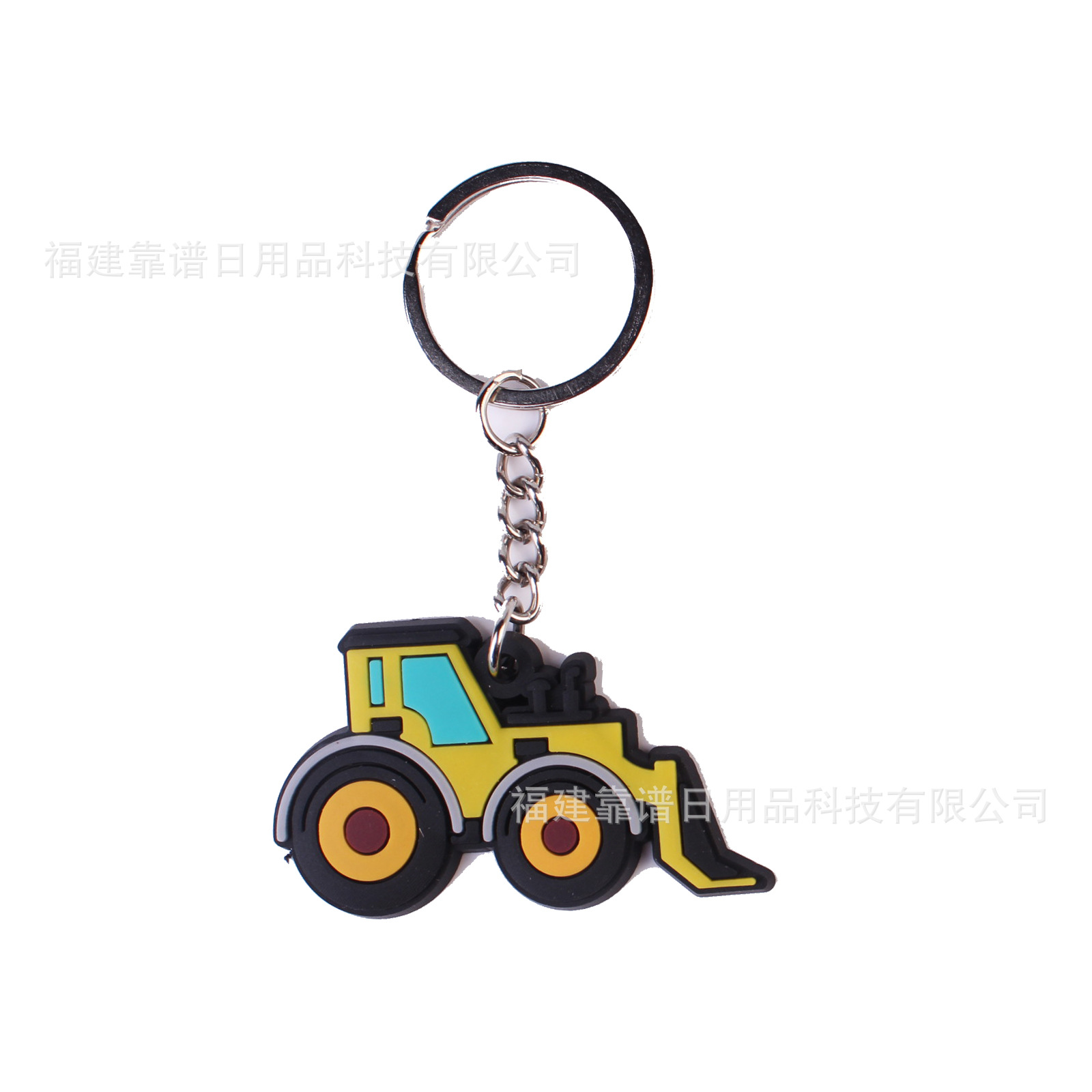 PVC llavero cemento camión bulldozer excavadora casco bolsa colgante DIY en stock llavero al por mayor