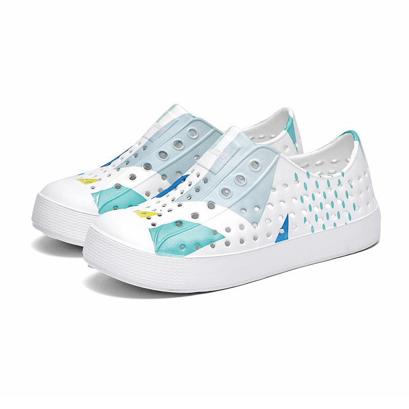 Agujero zapatos de verano niños niñas zapatos de playa lindo de dibujos animados Botas de lluvia padre-hijo antideslizante sandalias impermeables