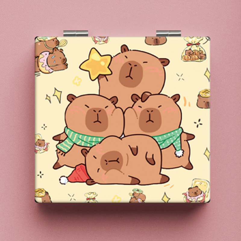 Lindo espejo pequeño Sanrio Kulomi espejo de maquillaje portátil de alto valor espejo de maquillaje portátil dormitorio de estudiantes espejo de maquillaje plegable