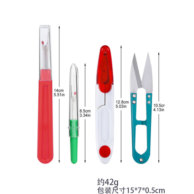 彩色塑料柄锋利拆线刀 手工缝纫十字绣工具扣眼刀拆线器套装|undefined