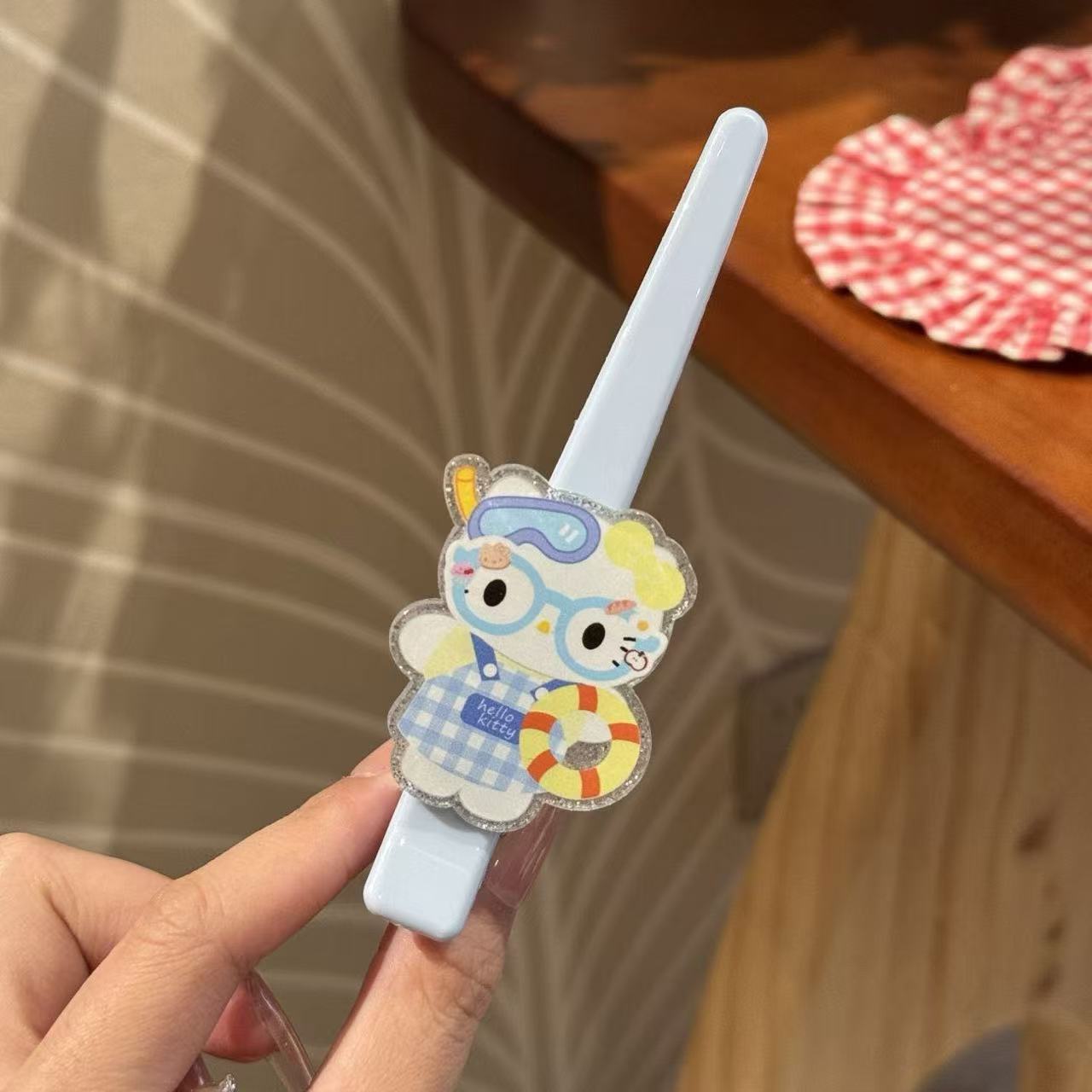 1 조각 물 안개 파란색 수영 클립
