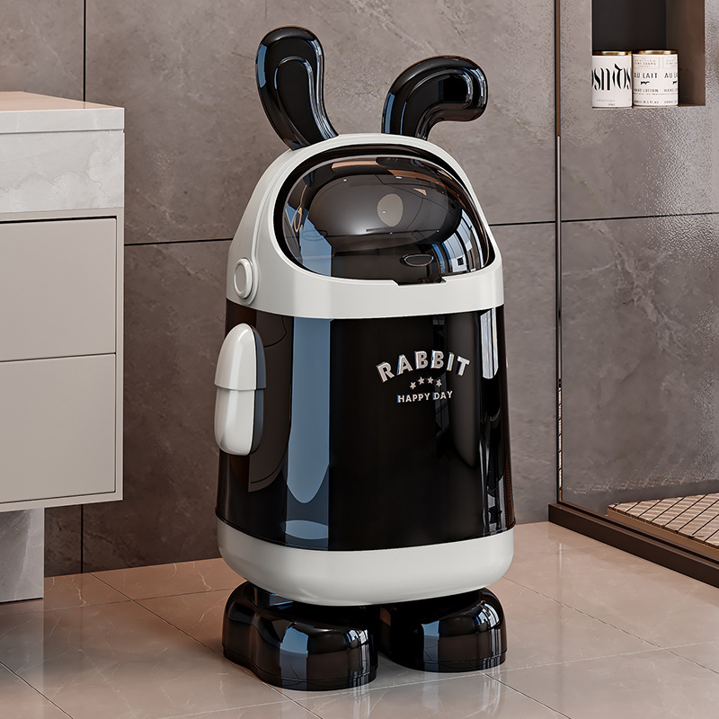 Free shipping: Creative high-value living room double-bin trash can with wheels, stand, and lid, in the shape of a rabbit Free shipping: Creative high-value living room double-bin trash can with wheels, stand, and lid, in the shape of a rabbit