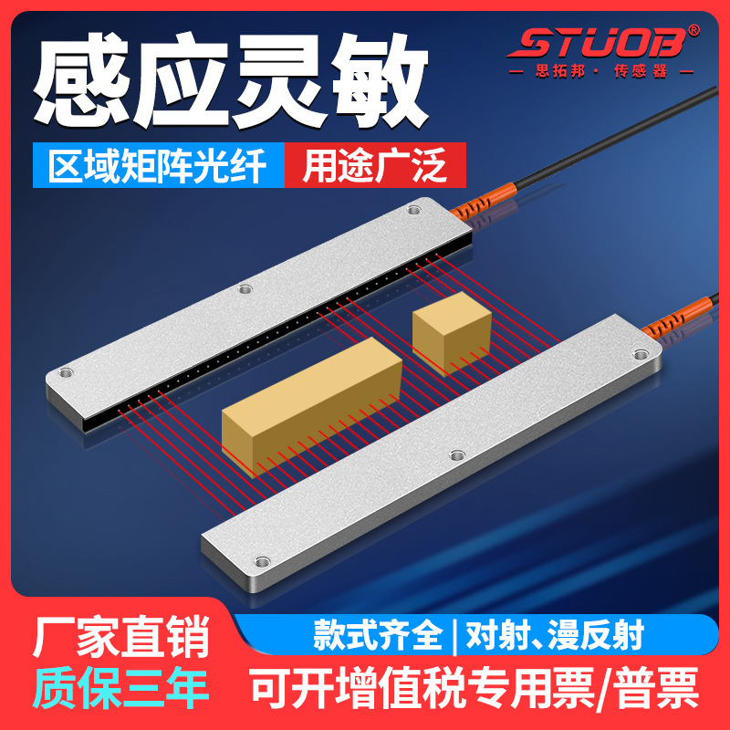 Matrix Fiber Optic Sensor Area Detection Reflective Through-Beam Sensing Probe Photoelectric Switch Light Grid Light Curtain Sensor