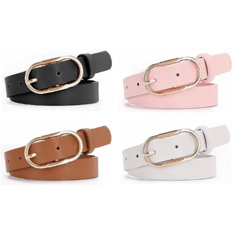 Nuevo cinturón simple de alta calidad hebilla cuadrada de las mujeres del color caramelo todo partido cinturón decorativo cinturón de moda elegante para las mujeres