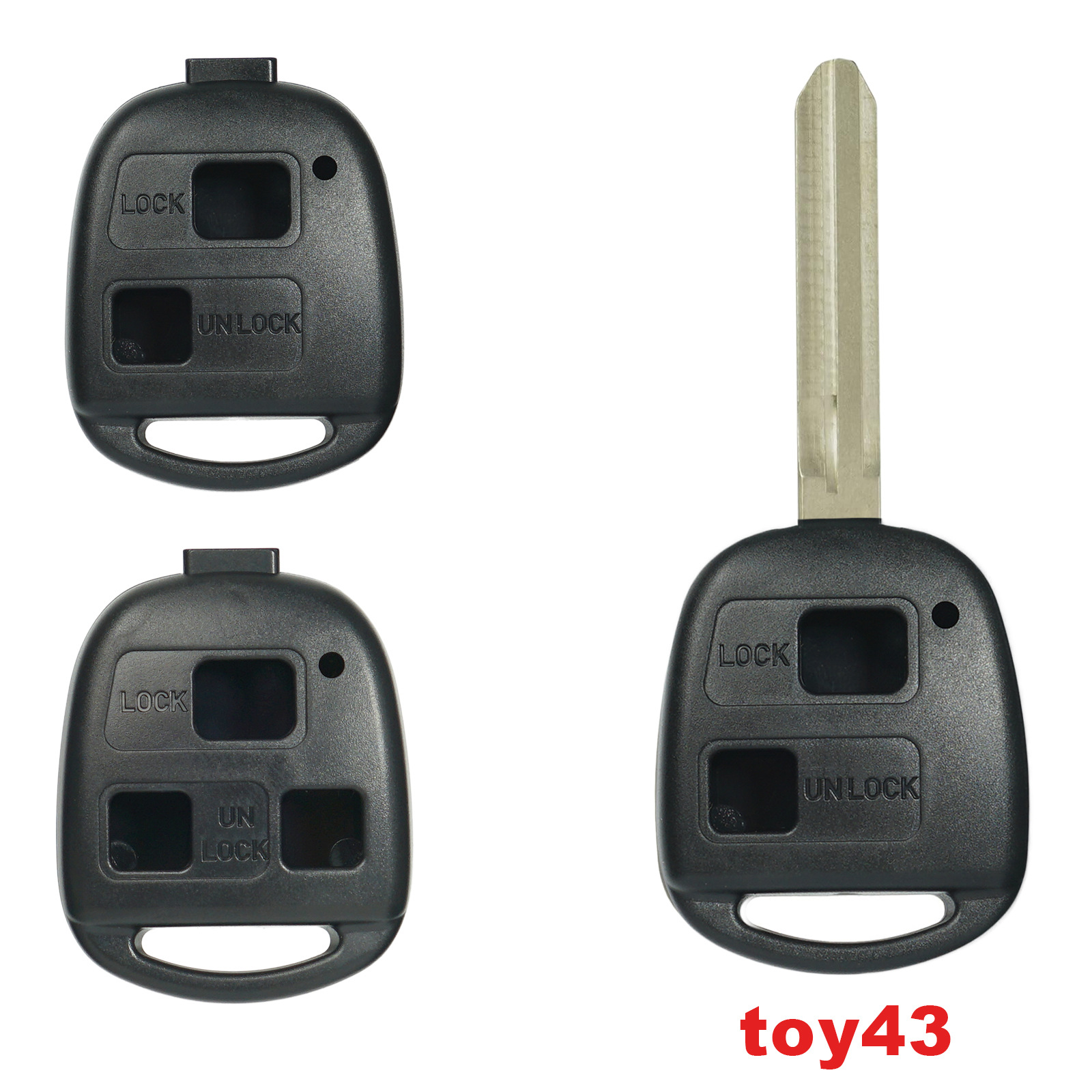 Suitable for Toyota Lexus Old Model 2 3-Key Straight Split Modified Car Key Shell
