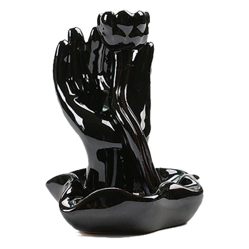 Курильница с обратным потоком керамическая курильница Будда рука Лотос Lucky Lotus разнообразие лотоса Курильница с обратным потоком Креативные украшения оптом