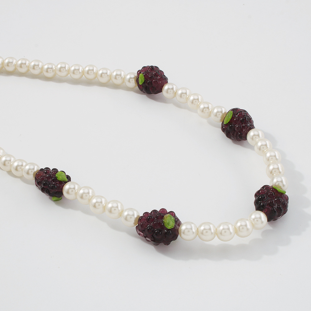 Wholesale Jewelry Grape Shape Geometric Imitation Pearl Beaded Necklace Nihaojewelry display picture 8