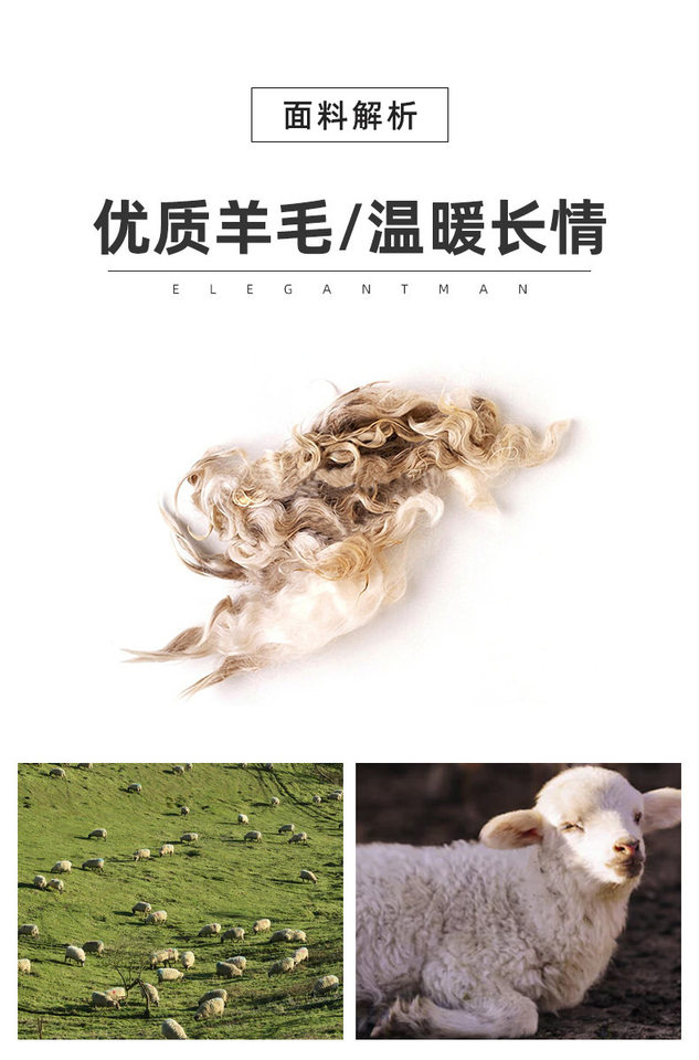 Áo vest nam dạ lông cừu hai mặt có lót lông vũ tháo rời, dài tay, giữ ấm — Màu vàng, Màu xám, Màu đen chi tiết 7