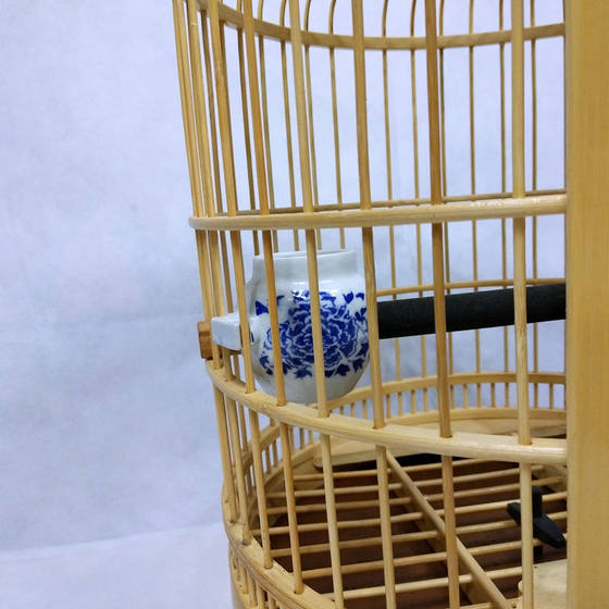 Bird Cage Bamboo Thrush Bird Cage Sichuan Cage Starling Bird Cage Large Set Accessories Old Material Bamboo Bird Cage Factory Wholesale