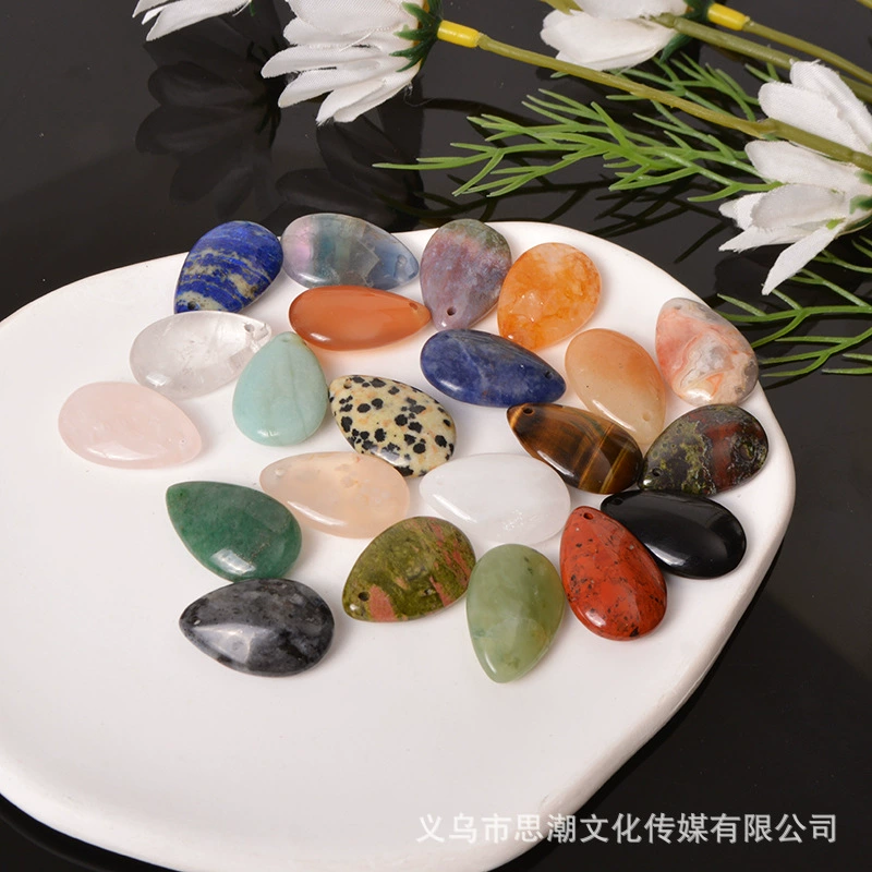 Подвеска-капля из натурального камня, кристалла агата, для самостоятельного изготовления украшений, ожерелье, подвеска из аметиста и розового кварца, аксессуары