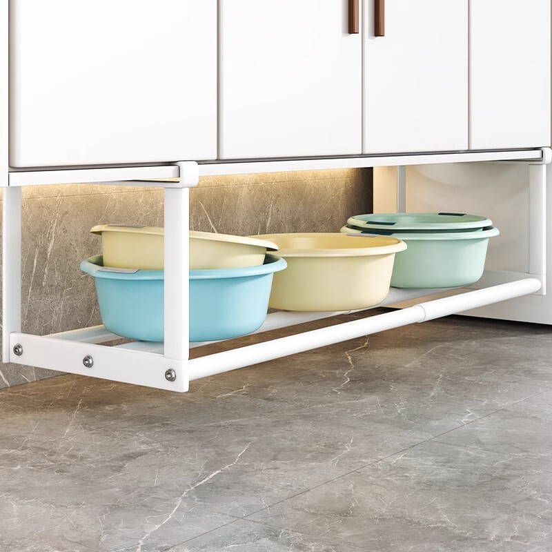 Retractable Washbasin Storage Rack under Bathroom Cabinet Basin Storage Rack Bathroom Washbasin Hanging Rack Hanging Basin Artifact