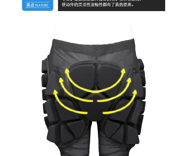 SOARED Ski children's trousers for street skating, fall protection, increased thickness, 2.5-3cm