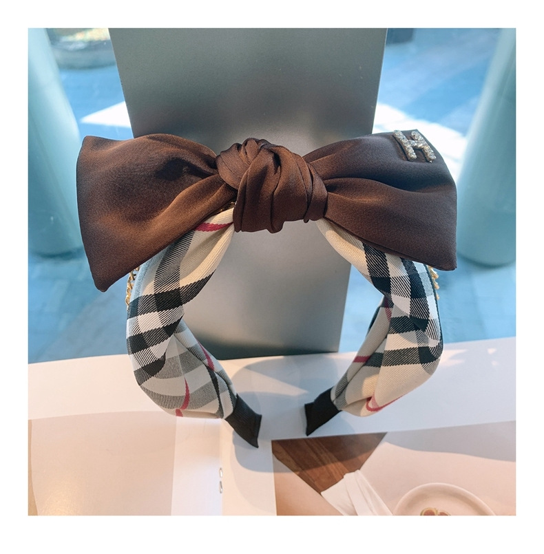 New Fashion Bow Letter H Diamond Headband display picture 4